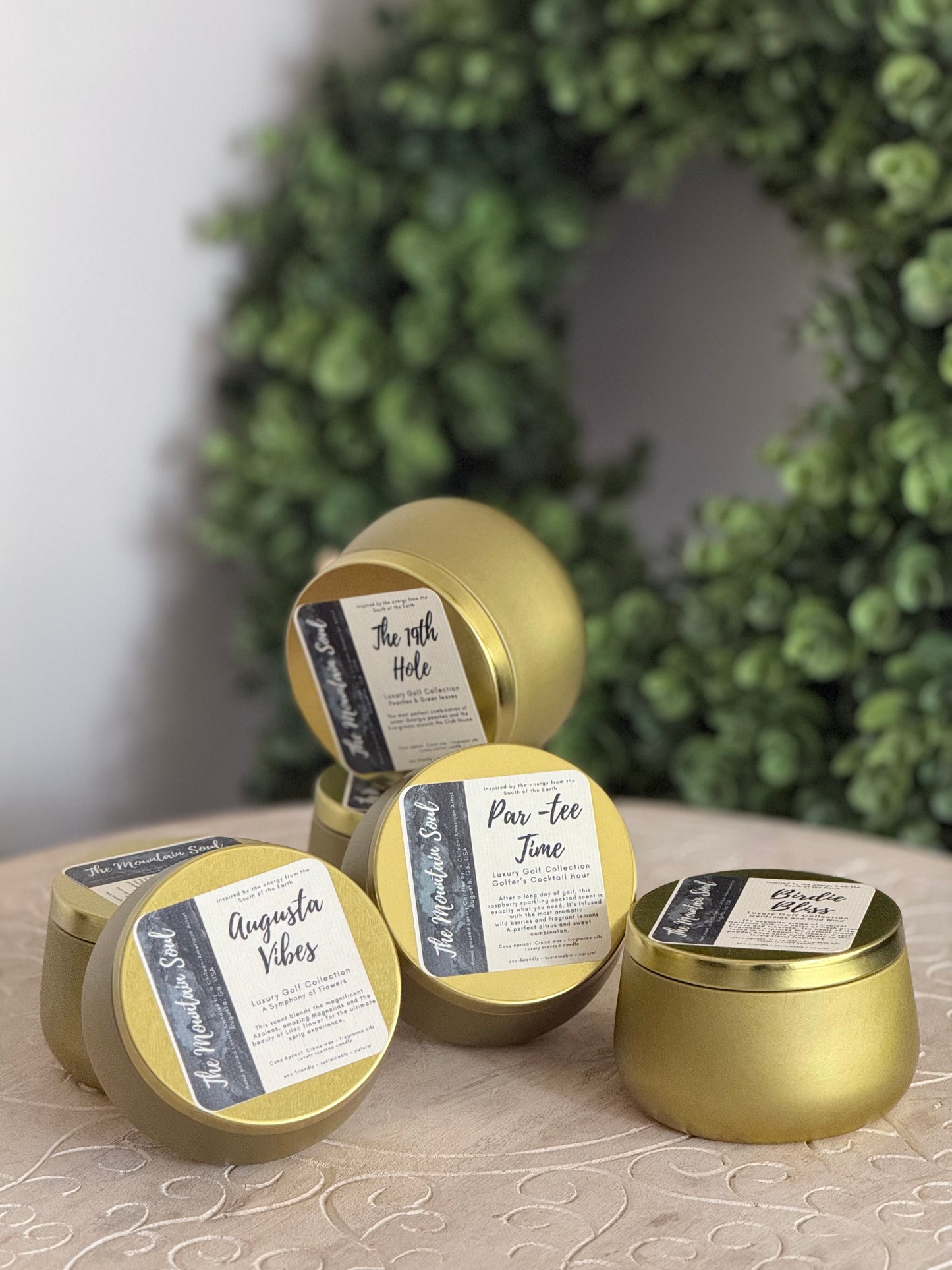 6oz Golden Tin Candle Par-Tee Time