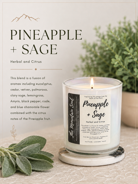 12oz Luxury Vessel Pineapple + Sage