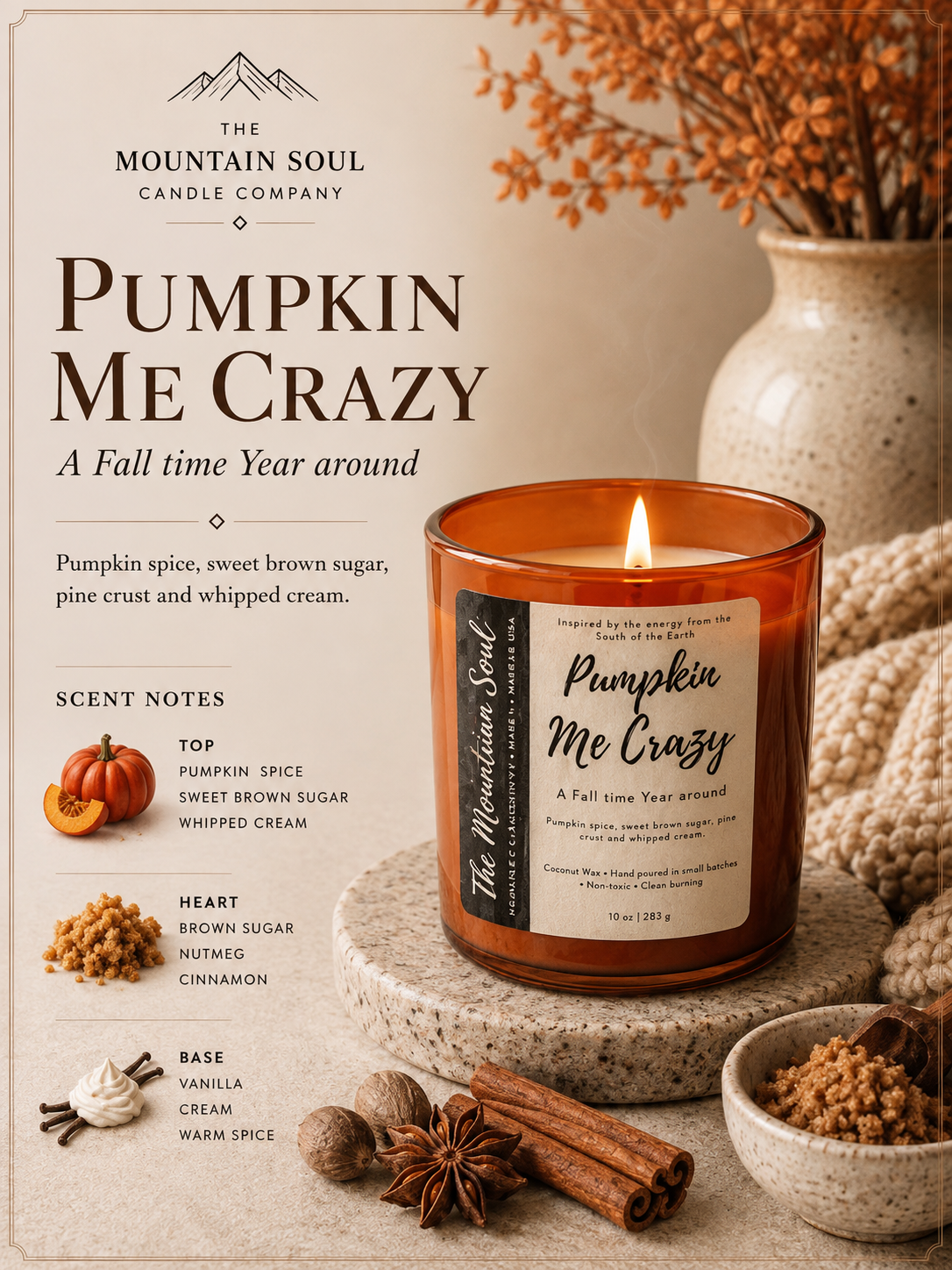 12oz Luxury Vessel Pumpkin Me Crazy