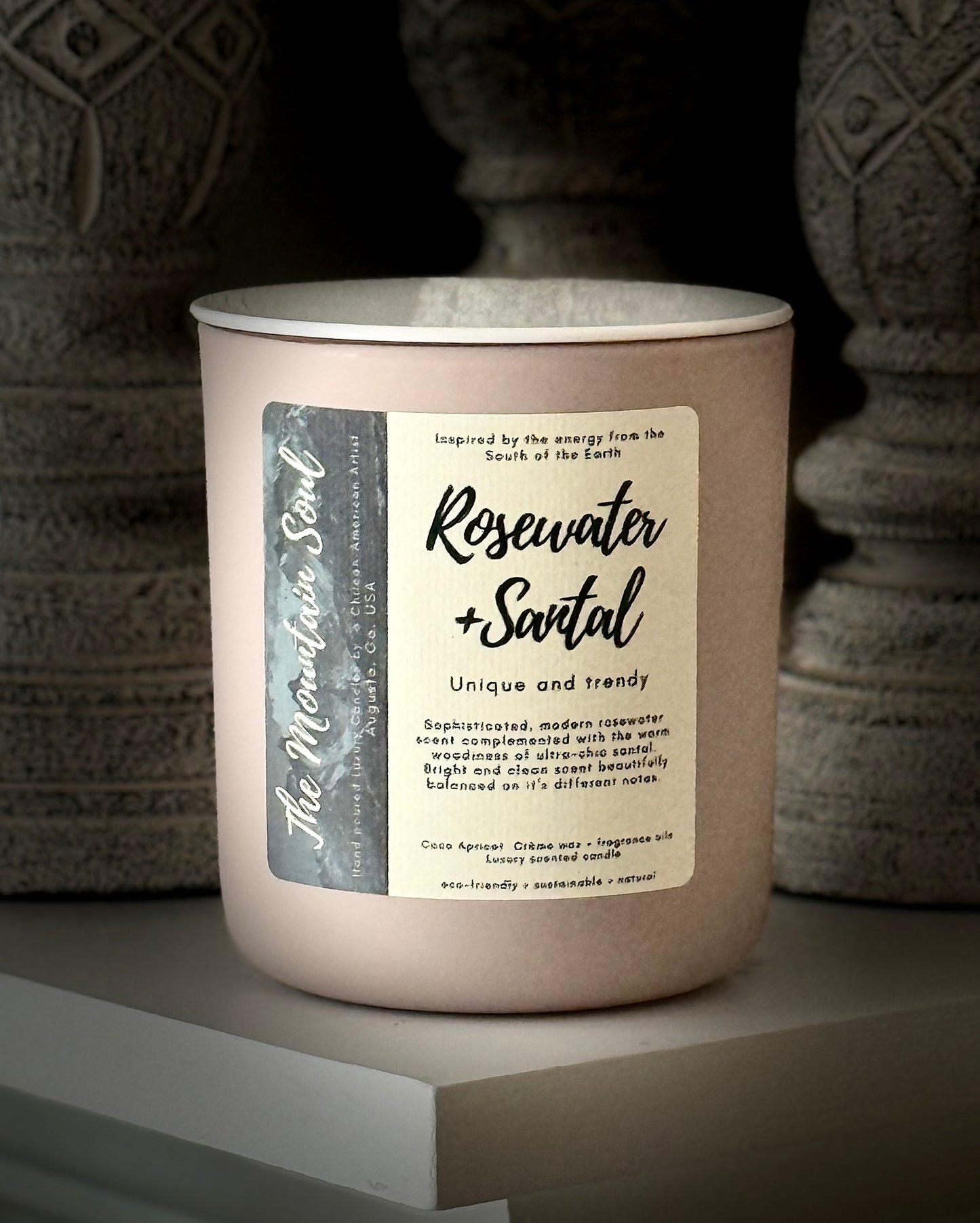 12oz Luxury Vessel Rosewater + Santal