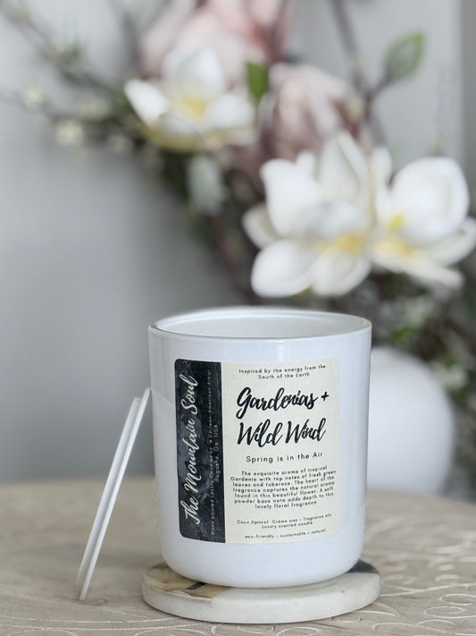 12oz Luxury Vessel Gardenias + Wild Wind